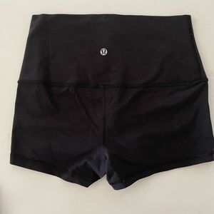 Black lululemon shorts size 4, worn once